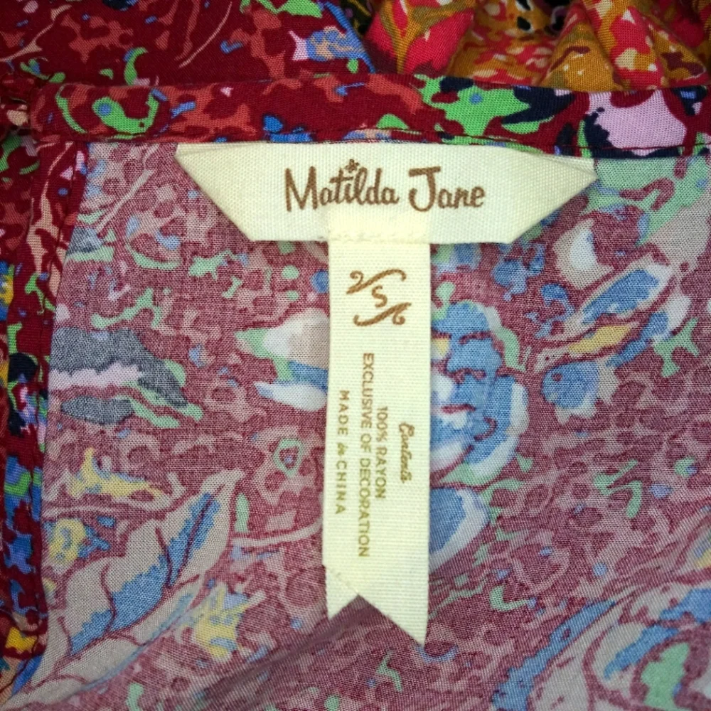 Matilda Jane Boho Lovely Menagerie Floral Lace Trimmed Prairie Dress - Picture 10 of 12